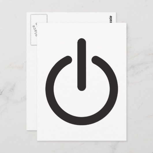 Apple mac Power-toets Briefkaart (Voorkant / Achterkant)