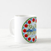 Apple Mandala - blauw Koffiemok (Voorkant links)