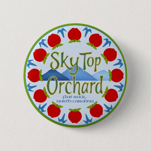 Apple Mandala - blauw Ronde Button 5,7 Cm (Voorkant)
