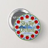 Apple Mandala - blauw Ronde Button 5,7 Cm (Voorkant /achterkant)