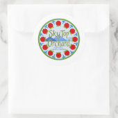 Apple Mandala - blauw Ronde Sticker (Tas)