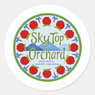 Apple Mandala - blauw Ronde Sticker