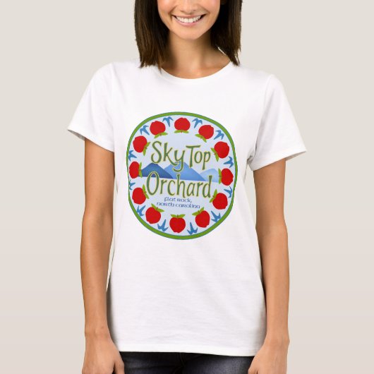 Apple Mandala - blauw T-shirt (Voorkant)