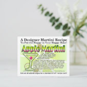 Apple Martini (Appletini) Recept Briefkaart (Staand voorkant)