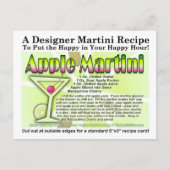 Apple Martini (Appletini) Recept Briefkaart (Voorkant)