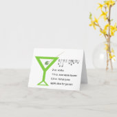 Apple Martini Note Kaart (Gele Bloem)