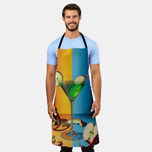 Apple Martini Pop Art Schort (Gedragen)