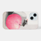 Apple & meisje iPhone 15 case (Achterkant horizontaal)