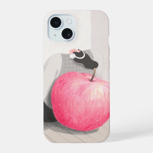 Apple & meisje iPhone 15 case (Achterkant)