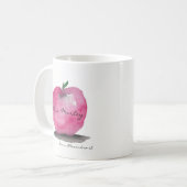 Apple met de naam van de leraar, van student, doua koffiemok (Voorkant links)