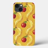 Apple met geel patroonontwerp iPhone 13 hoesjes (Achterkant)