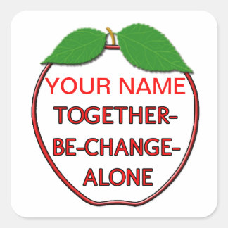 Apple met switchwords for health vierkante sticker