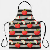 Apple Modern Black & White Stripes Schort (Voorkant)