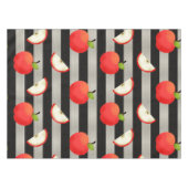 Apple Modern Black & White Stripes Tafelkleed (Voorkant (Horizontaal))