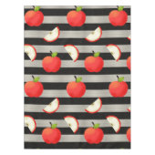 Apple Modern Black & White Stripes Tafelkleed (Voorkant)
