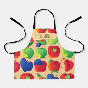 Apple modern kleurrijk gepersonaliseerd patroon schort