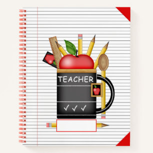 Apple Mok groot notebook van docent Notitieboek