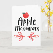 Apple Monogram Kaart (Gele Bloem)