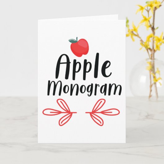 Apple Monogram Kaart (Gele Bloem)