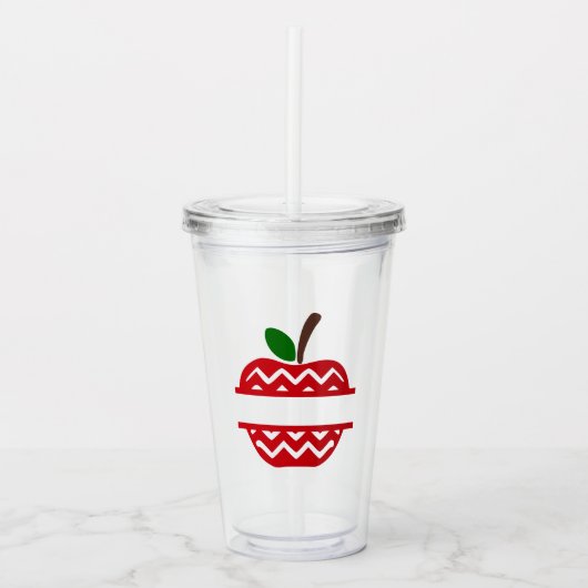 Apple Monogram Tumbler Acryl Drinkbeker (Voorkant)