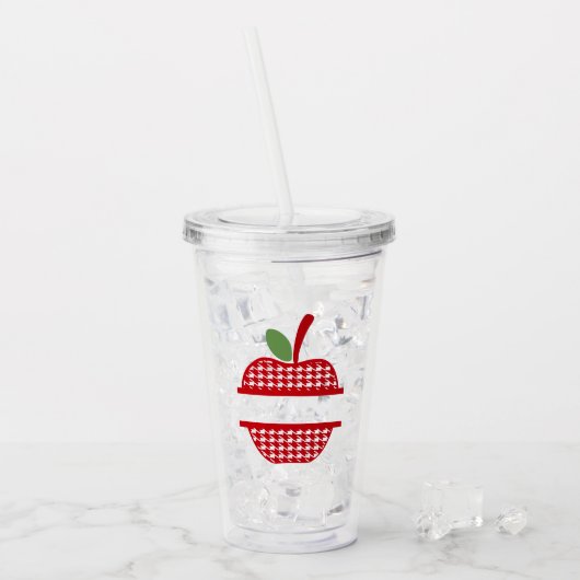 Apple Monogram Tumbler Acryl Drinkbeker (Voorkant ijs)