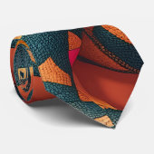 Apple Moth Mozaïek Kleurrijk Aangepast Patroon Stropdas (Opgerold)