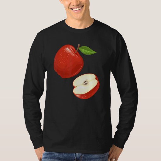 Apple Motif Fruit Heally Apple T-shirt (Voorkant)