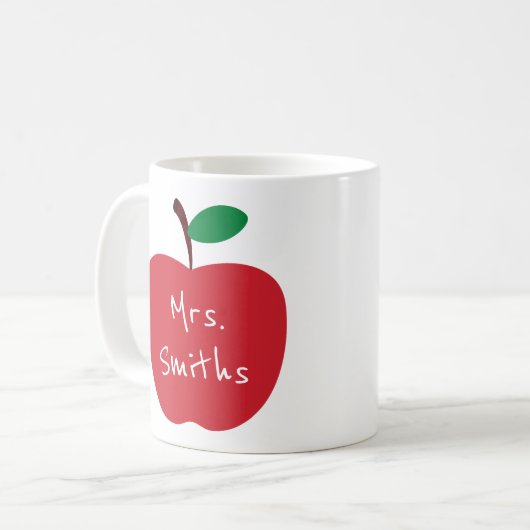Apple Mrs Teacher  Koffiemok (Voorkant links)