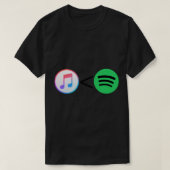 Apple Music<Spotify Sticker T-shirt (Design voorkant)