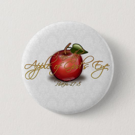 Apple of God's Eye, Christelijk Ronde Button 5,7 Cm (Voorkant)