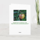 "Apple of My Eye" (Apple foto) Wenskaart Kaart (Achterkant)