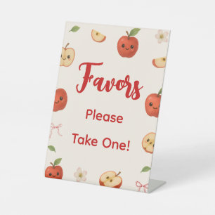 Apple of My Eye Baby shower Favoriet Reclamebord Met Voetstuk