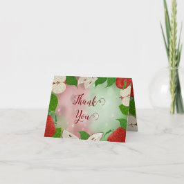 Apple Of My Eye Baby Shower Folded Thank You Card Bedankkaart