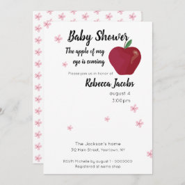 Apple of my eye Baby shower Invitation Kaart