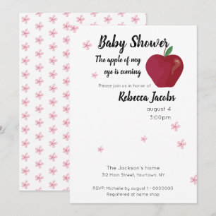 Apple of my eye Baby shower Invitation Kaart