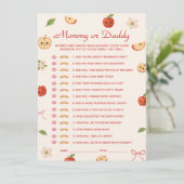 Apple of My Eye Baby shower Raad eens wie de Kaart (Staand voorkant)