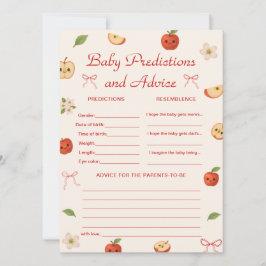 Apple of My Eye Baby shower voorspellingen en advi Kaart