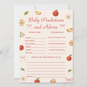 Apple of My Eye Baby shower voorspellingen en advi Kaart