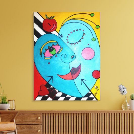 Apple of My Eye Canvas Afdruk (Insitu (Woonkamer))