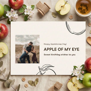 Apple of My Eye Custom Verjaardag Fotokaart Kaart