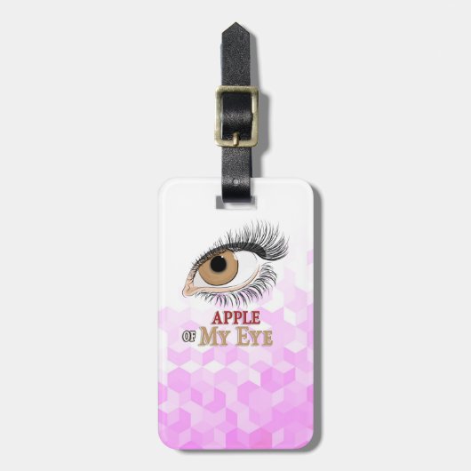 Apple of My Eye Eyelashes Art Bagagelabel (Voorkant verticaal)