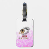 Apple of My Eye Eyelashes Art Bagagelabel (Achterkant verticaal)