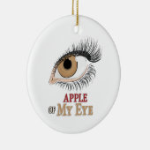 Apple of My Eye Eyelashes Art Keramisch Ornament (Rechts)