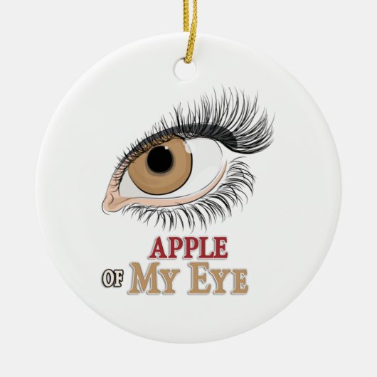 Apple of My Eye Eyelashes Art Keramisch Ornament (Voorkant)