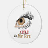 Apple of My Eye Eyelashes Art Keramisch Ornament (Links)