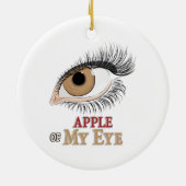 Apple of My Eye Eyelashes Art Keramisch Ornament (Achterkant)