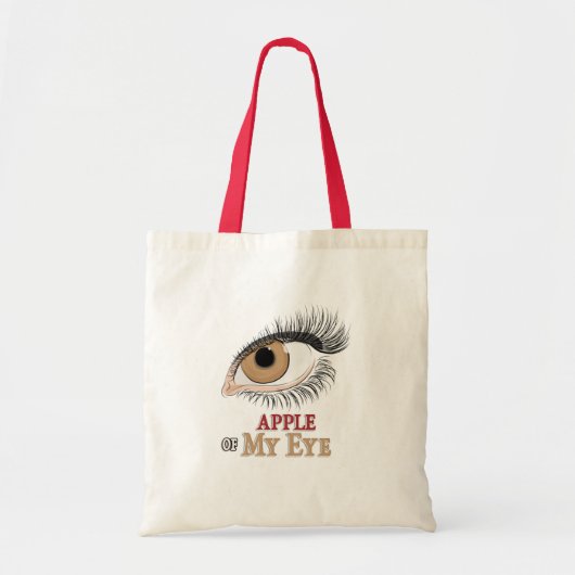 Apple of My Eye Eyelashes Art Tote Bag (Voorkant)