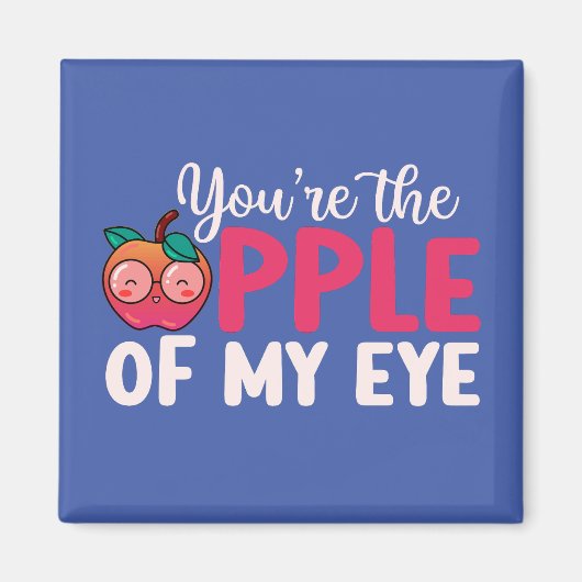 Apple of My Eye Funny Cute Kinder Valentijnsdag Magneet (Voorkant)