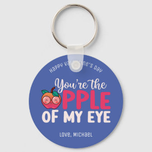 Apple of My Eye Funny Pun Cute Kinder Valentijnsda Sleutelhanger