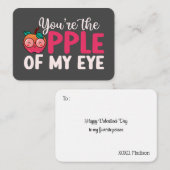 Apple of my Eye Funny Pun Cute Valentijnsdag Notitiekaartje (Voorkant / Achterkant)